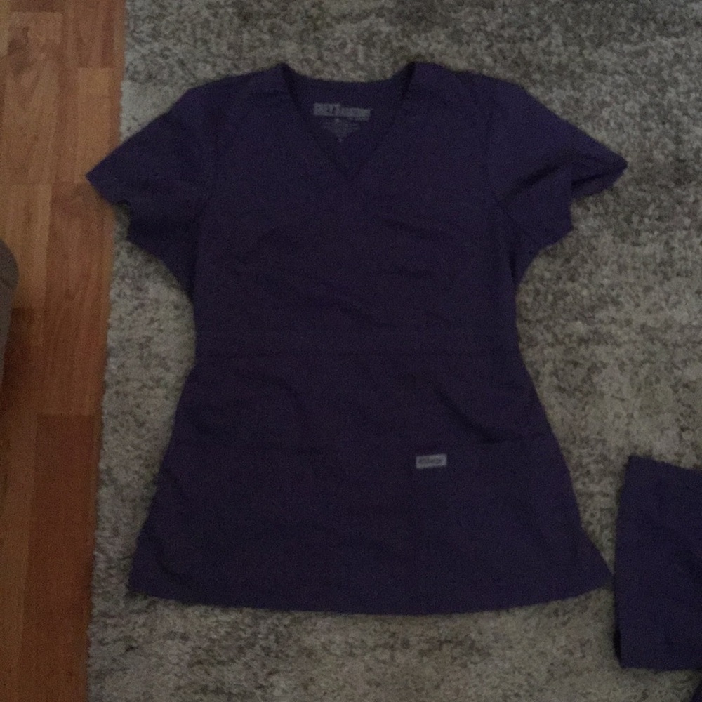 Purple scrubs